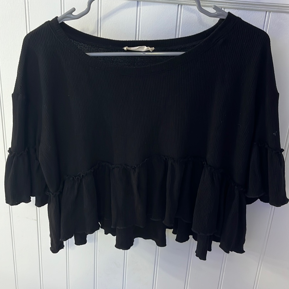Altered State Cropped ruffled shirt